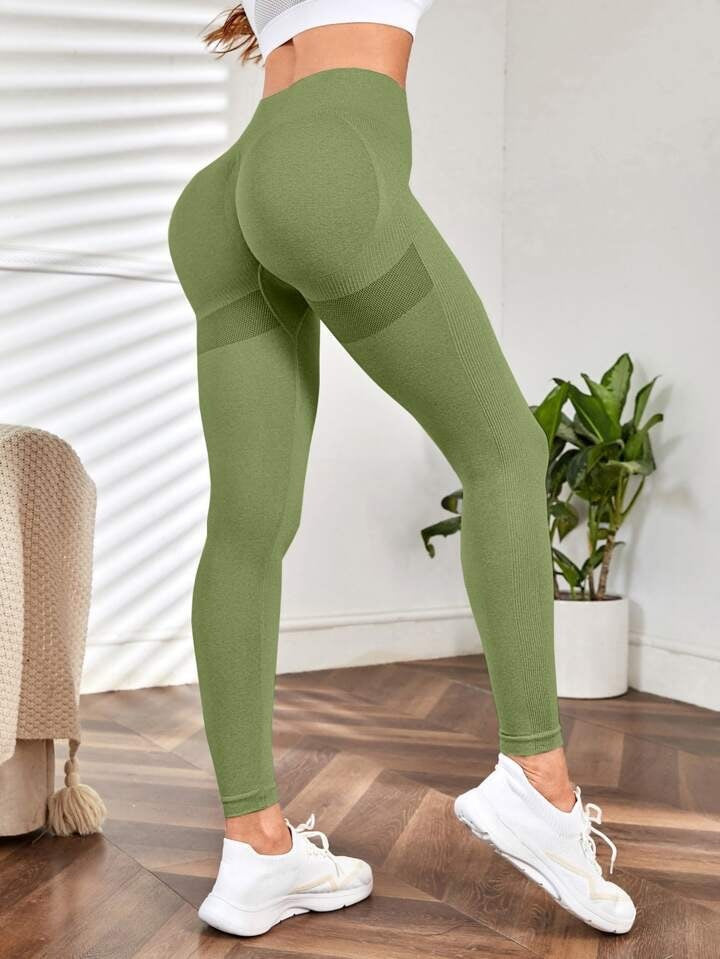 Spring and summer new seamless smiley peach butt training yoga pants for women sports running butt body fitness pants