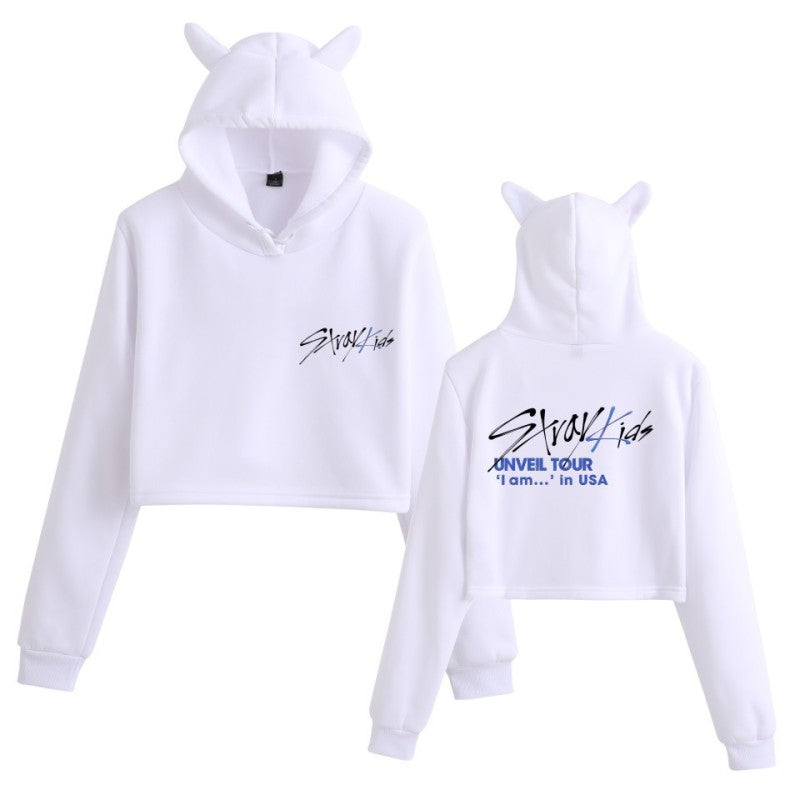 In 2019, the Korean fashion lady cat ear hoodie by Stray Kids is a Korean male group