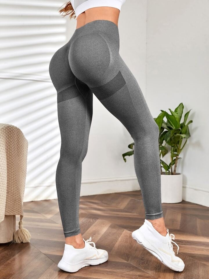 Spring and summer new seamless smiley peach butt training yoga pants for women sports running butt body fitness pants