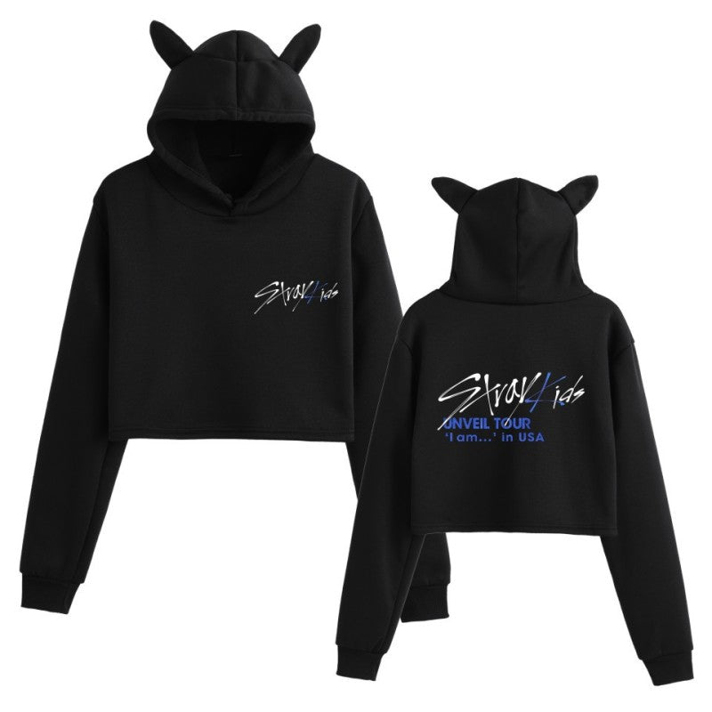 In 2019, the Korean fashion lady cat ear hoodie by Stray Kids is a Korean male group