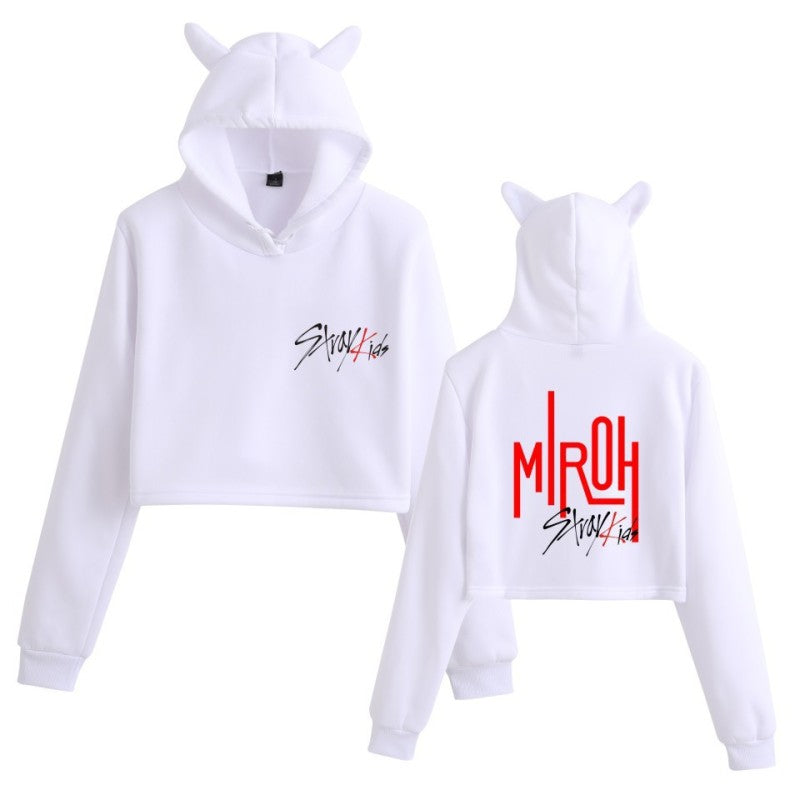 In 2019, the Korean fashion lady cat ear hoodie by Stray Kids is a Korean male group