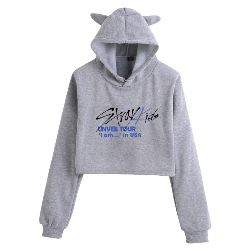 In 2019, the Korean fashion lady cat ear hoodie by Stray Kids is a Korean male group