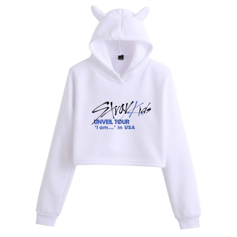 In 2019, the Korean fashion lady cat ear hoodie by Stray Kids is a Korean male group